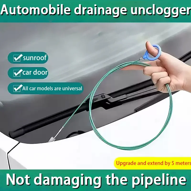 Car Sunroof Drain Hole Cleaning Brush Car Sunroof Drain Hole Unclogger Pipe Universal Cleaning Brush Unclogger Accessories