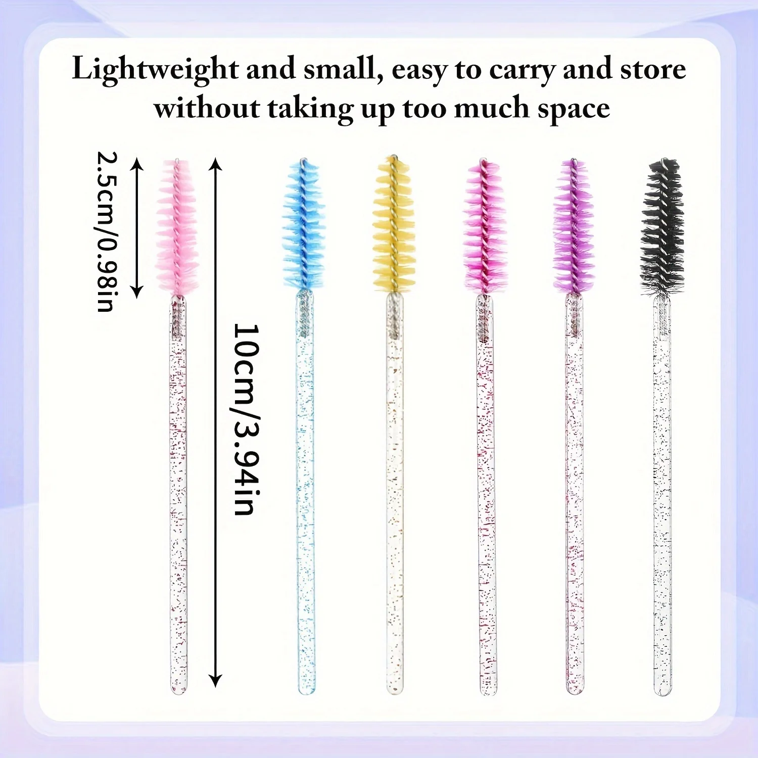 50pcs Disposable Eyelash Mascara Brushes Soft Polyester Bristles Elegant Beauty Accessories Eyelash Extensions Eyebrow Styling