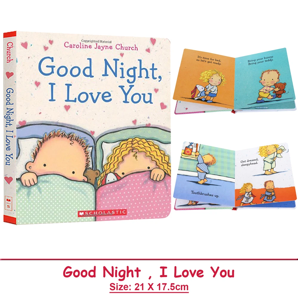 

Good Night I Love You By Caroline Jayne Church Montessori Early Education Enlightenment Picture Books for Kids Baby English Book