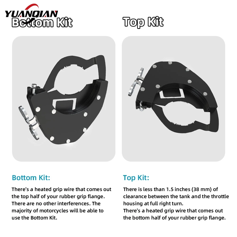 For Kawasaki Versys 650 1000 1000SE KLE650 KLE VERSYS650 2015-2026 Cruise Control Throttle Assist Handlebar Lock Top Bottom KIT 5