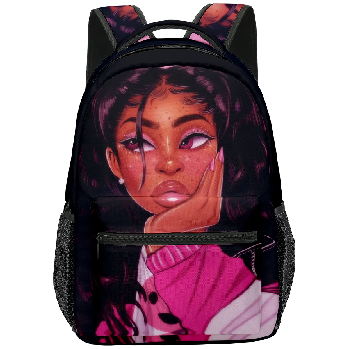 

Trendy Kpop New Youthful School Bags Unisex African girls Travel Bags 3D Print Oxford Waterproof Notebook Shoulder Backpacks