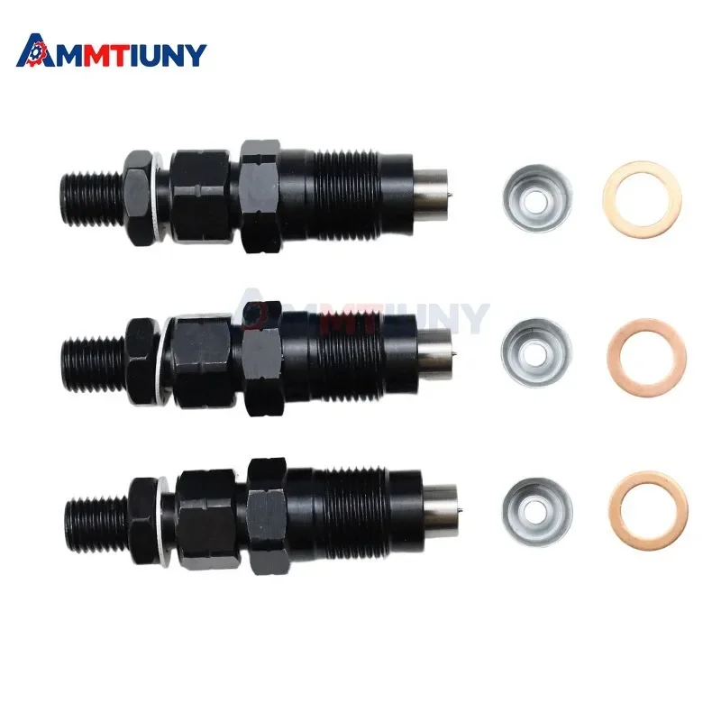 

Комплект из 3 топливных форсунок H1600-53000, 16001-53002, 16001-53000, H1600-53000B, 16871-53000 для двигателей Kubota D722, D782, D902, Stens 1903-3024