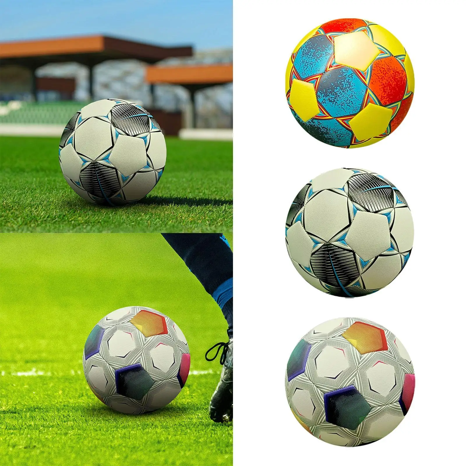 Soccer Ball Size 5 for Regular 11 A Side Use Football for Club Indoor School