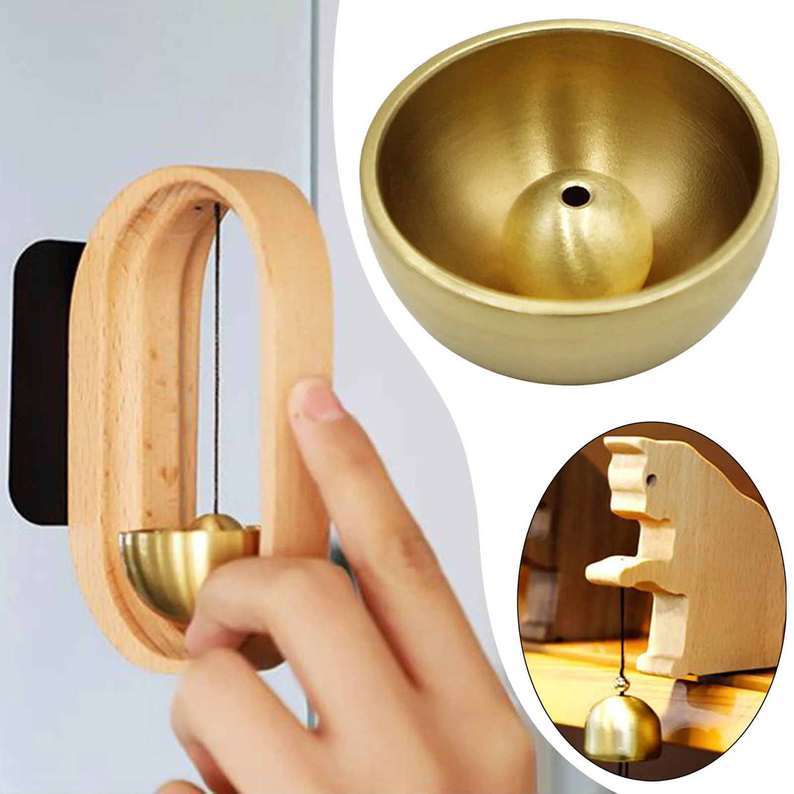 Korea Style Shopkeepers Bell Wireless Doorbell delicate Wind Chimes Wooden Doorbell Alert Home Small Bell door decoration