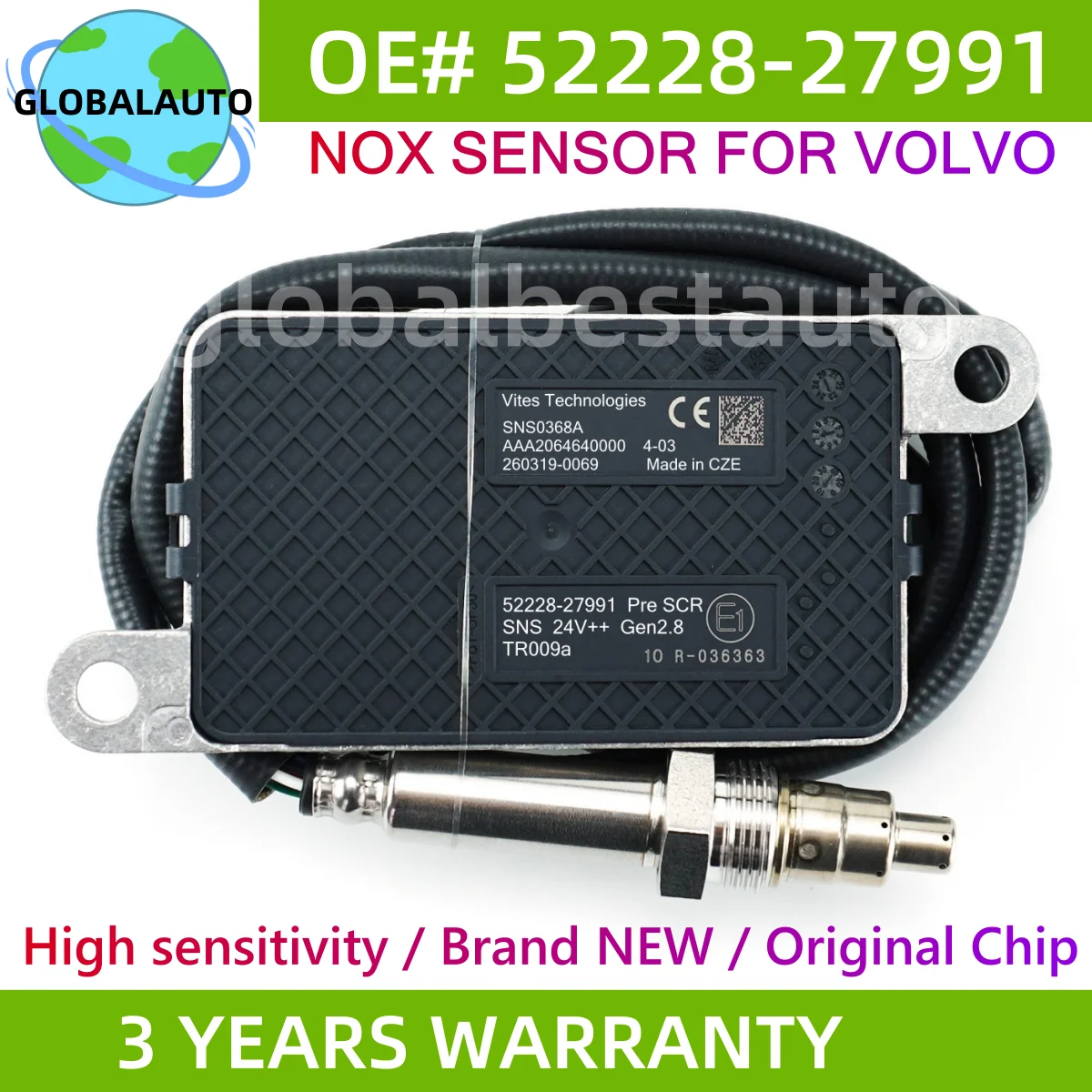

Высококачественный новый датчик оксида азота (NOx) 5222827991 52228-27991 52228 27991 для VOLVO FH FM FL Renault Premium