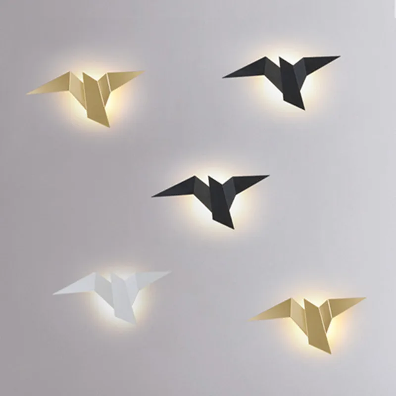 Imagem -03 - Nordic Led Bird Lâmpadas de Parede para Decoração do Quarto Luzes Interiores Iluminação Moderna para Casa Escadas Luminárias de Cabeceira Novo