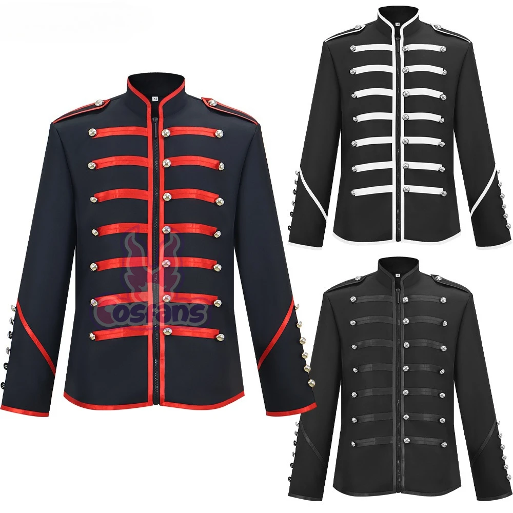 

Мужская готическая одежда в стиле стимпанк, куртки в стиле милитари, средневековая винтажная куртка с воротником-стойкой, сюртук в стиле рок, мужское пальто в стиле ретро, готический панк