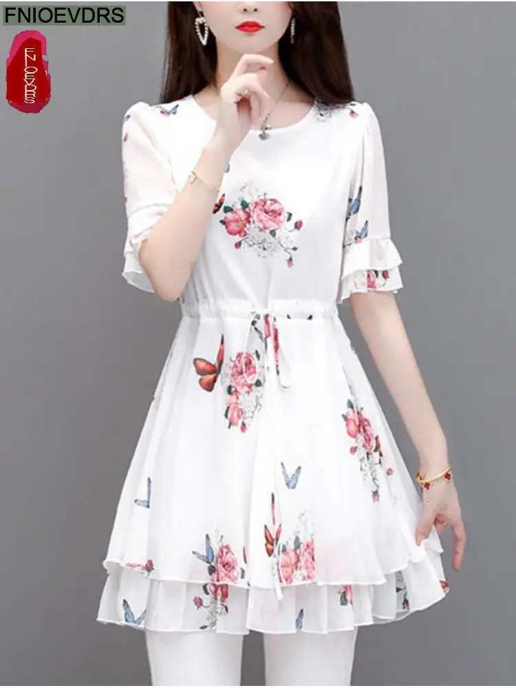 2022 Women Retro Elegant Office Lady Vintage Loose Floral Ruffles Peplum Tops Belly Drawstring Long Tunic Basic Shirts Blouses