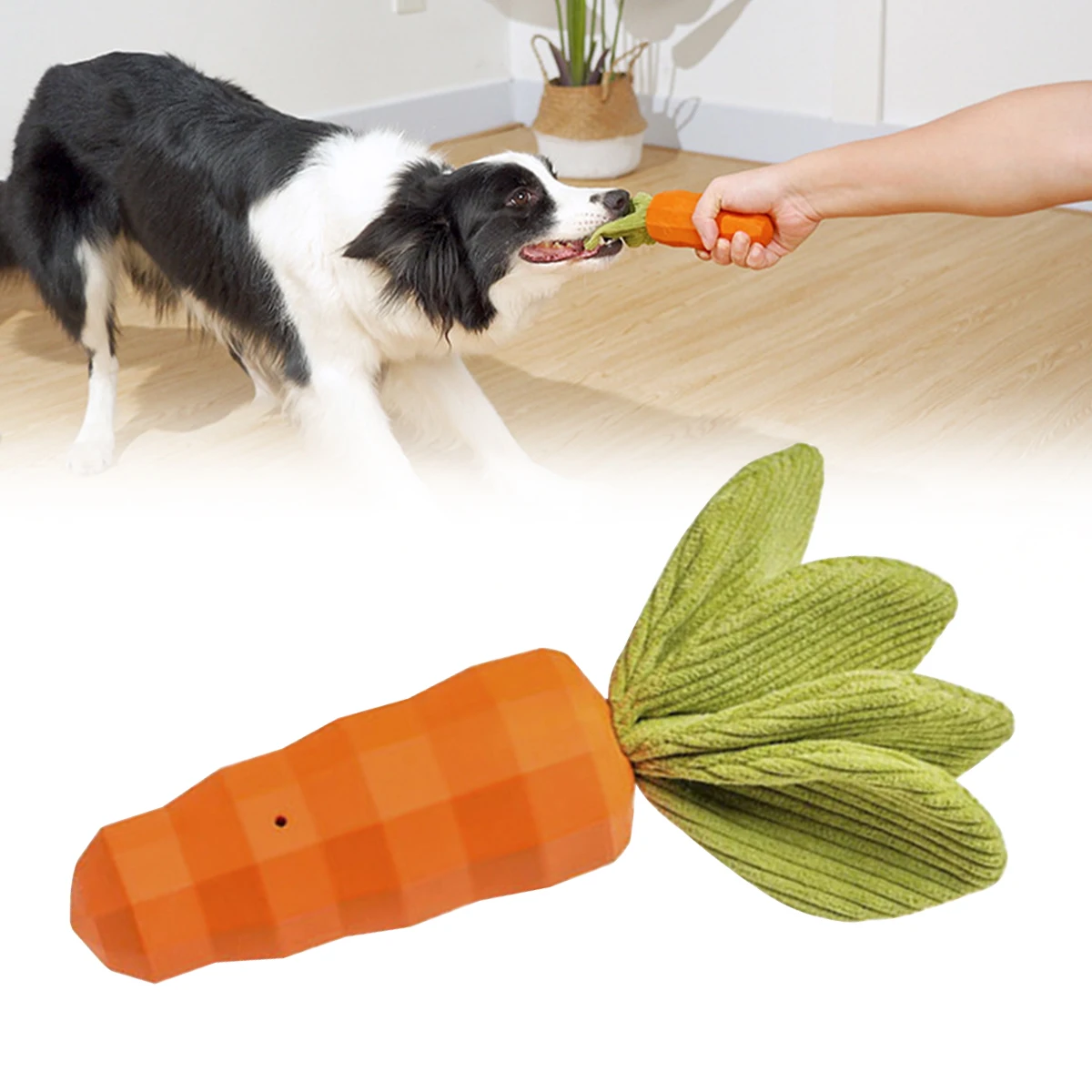 Pet dog chew toys cute carrot shaped anti-bite vocal rubber toys pet teething play supplies