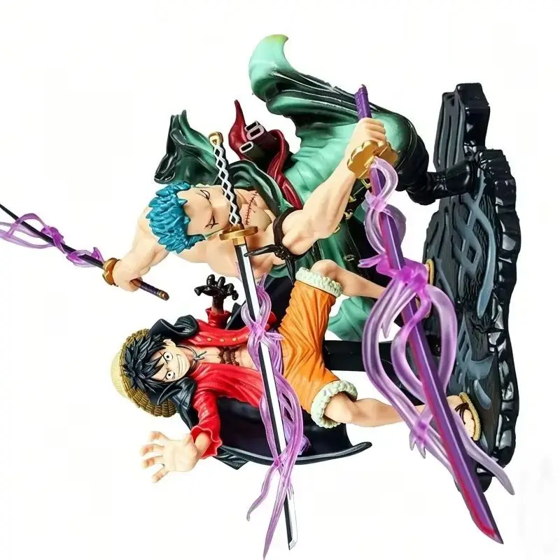 One Piece Roronoa Zoro Batalha de Onigashima Supernova Três Capitães Chapéu de Palha Luffy Kid Law Modelos Colecionáveis de Brinquedo