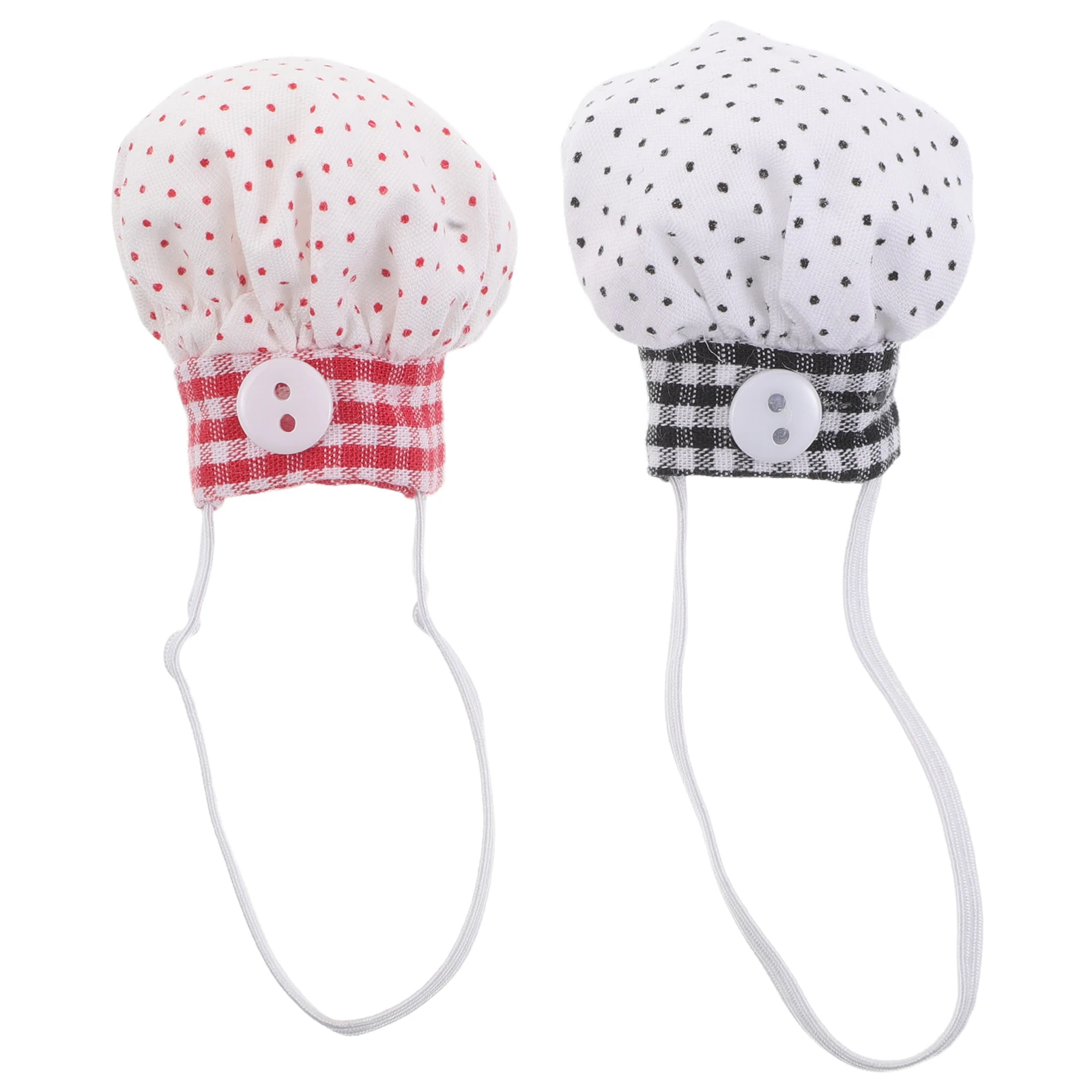 2 قطعة قبعة ل 10-15 سنتيمتر الحيوانات المحشوة الطبخ زي Diy بها بنفسك الحرفية ملحق التظاهر اللعب المطبخ دور اللعب ملابس الحيوانات الأليفة #4