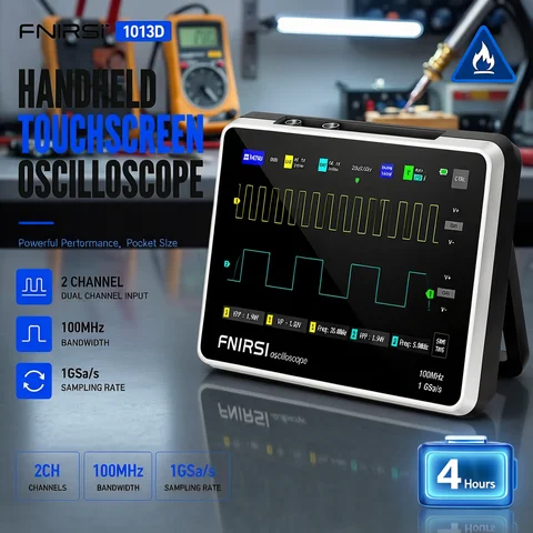 2 Channel Handheld Digital Oscilloscope 100MHz Bandwidth 1GSa Sampling Rate 7" Touchscreen Tablet Oscilloscope Repair Tool