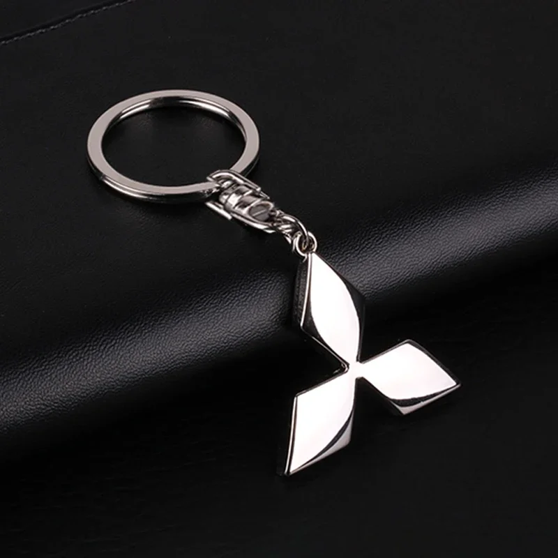 Металлический череп, автомобильные значки, брелок для ключей, брелок для ключей, автоаксессуары для Mitsubishi ASX I200 Outlander Pajero Eclipse Lancer