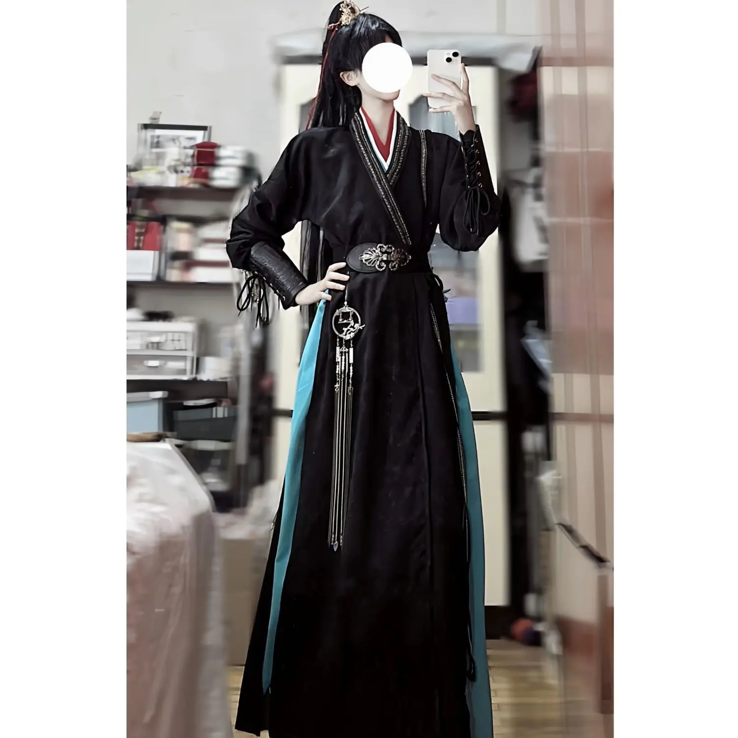 Mu Zi Qi Hanfu Dress Three Point Super Immortal National Style Youth Immortal Cross Collar Men Ancient Clothing