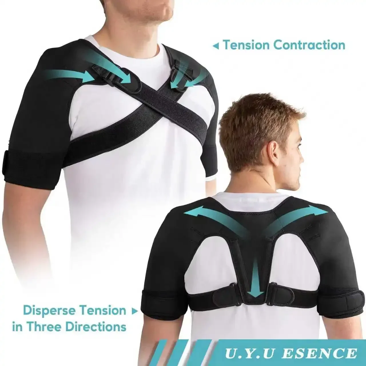 Double Shoulder Warm Compression Sleeve Wrap Recovery Office Home Knit Cashmere Guard for Cuff Shoulder Chronic
