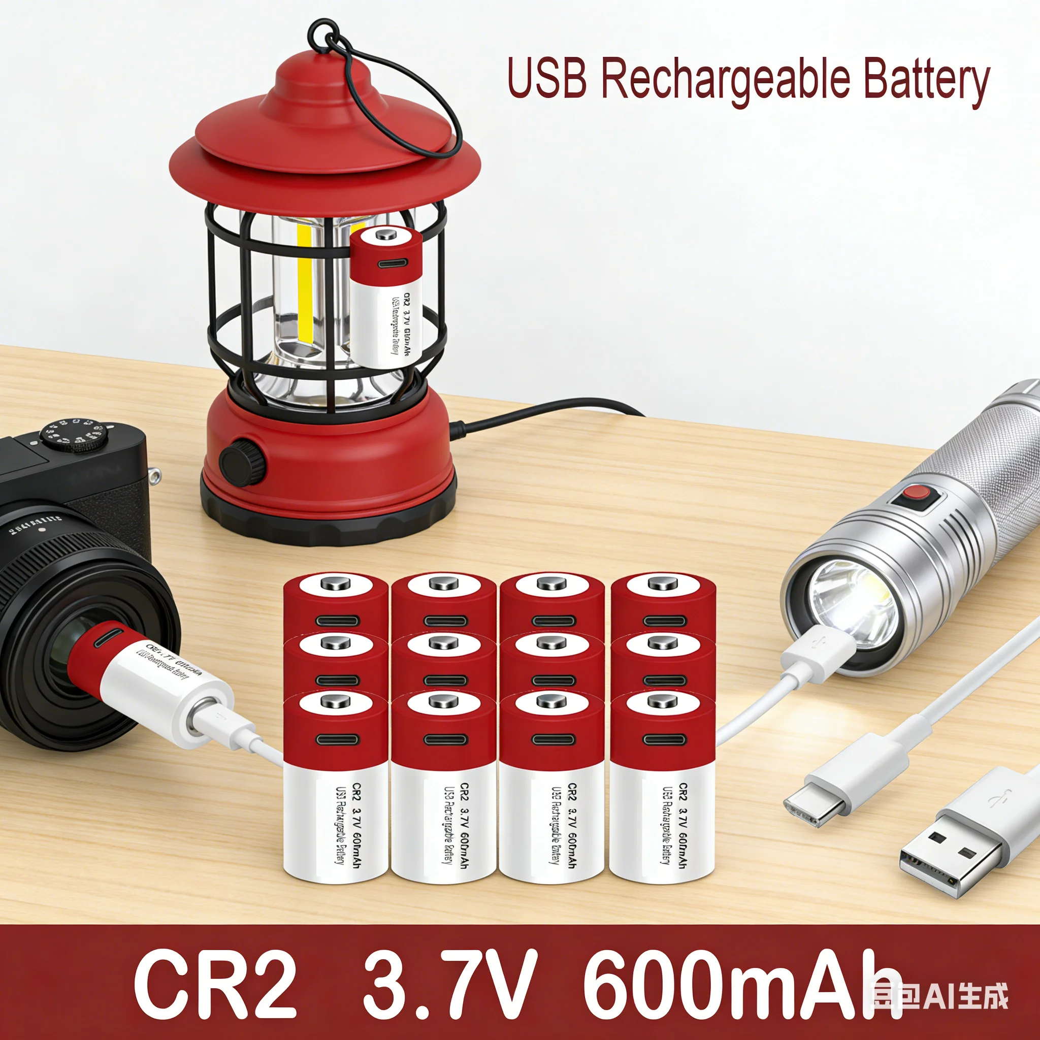 600Mah CR2 Lithium …