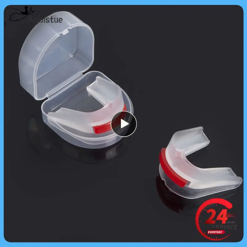 Brace Boxing Tooth Protector Silicone White Sport Mouth Guard Double Side Boxing Mouthguard With Plastic Box For Boxing Sports