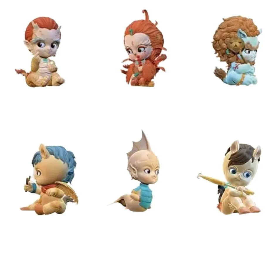 Подлинная серия Forbidden City Taihe, благоприятный зверь, слепая коробка, модная офисная кукла ручной работы, подарочные украшения, игрушки, подарки