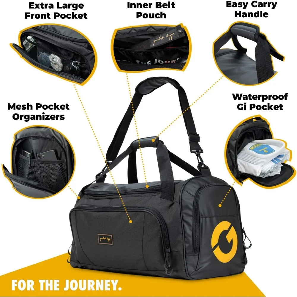 حقيبة القماش الخشن للفنون القتالية - جيب مقاوم للماء لأحذية جي، راش جارد، - مثالية لصالة الألعاب الرياضية والتدريب والسفر