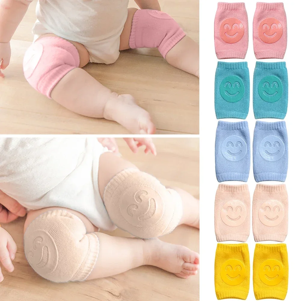 1 Pairs Baby Knee Pads Toddler Crawling Anti-Slip Solid Infant Boys Girls Elbow Cushion Pad Safety Protector Toddler Leg Warmer