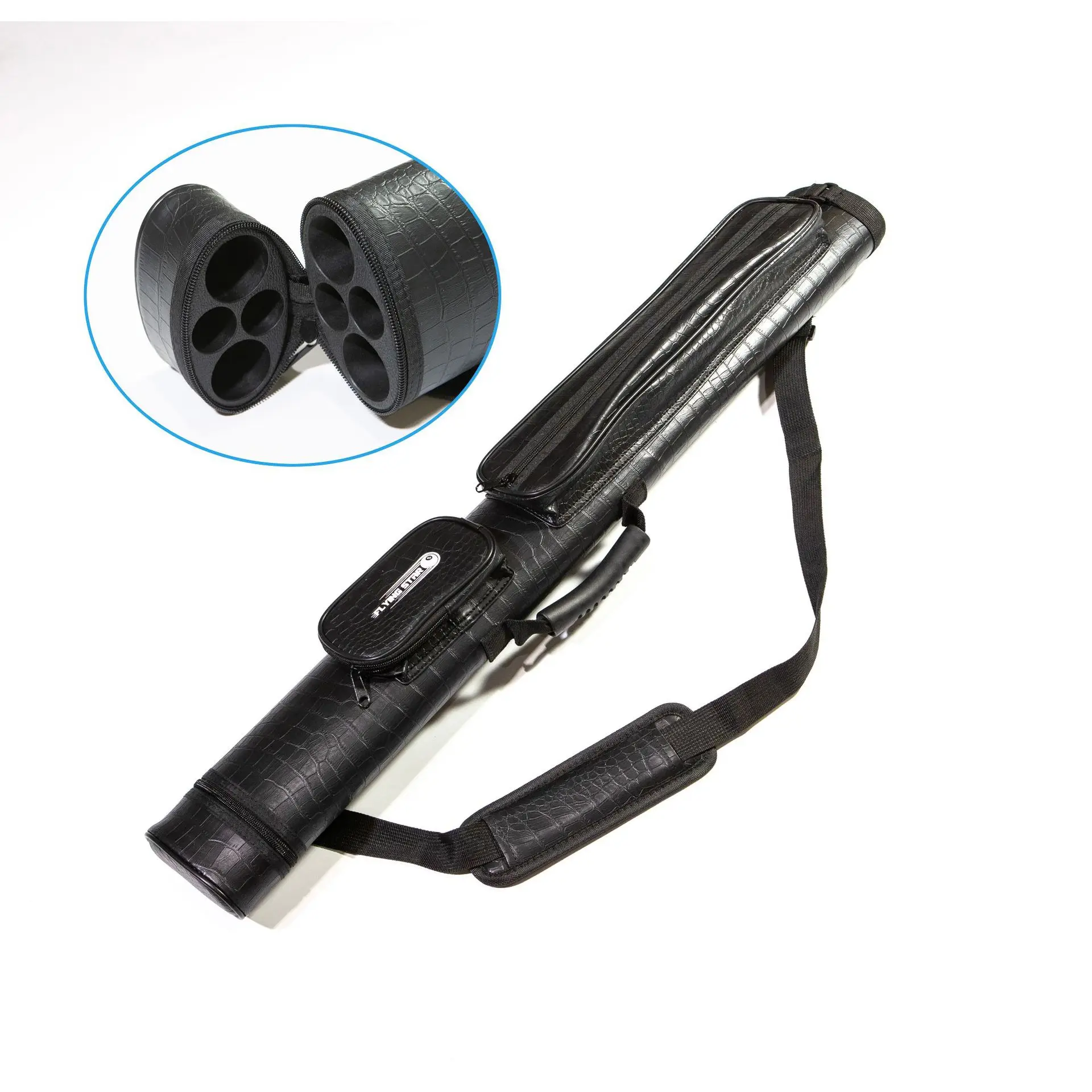 

Прямая продажа, американский ящик для хранения кия с девятью шариками, портативный 1/2 кия с 4 отверстиями для занятий спортом в бассейне, снукера и бильярда