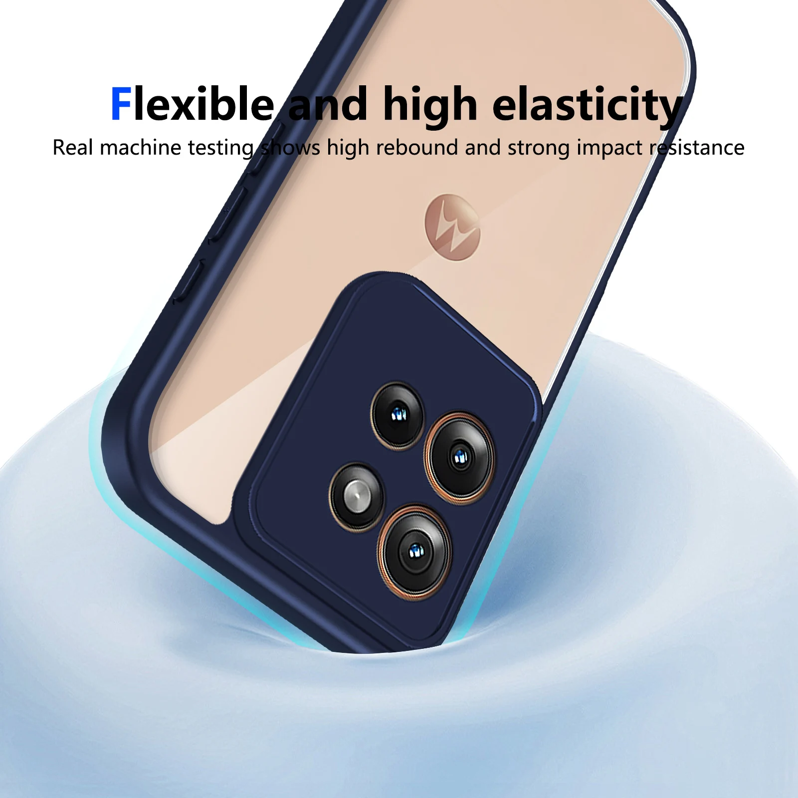 Für Motorola Moto Edge 50 Neo Hülle Silikon Bumper Kristallklare Rüstung Harte Rückseitige Abdeckung Handyhülle für Moto Thinkphone 25 MotoS50