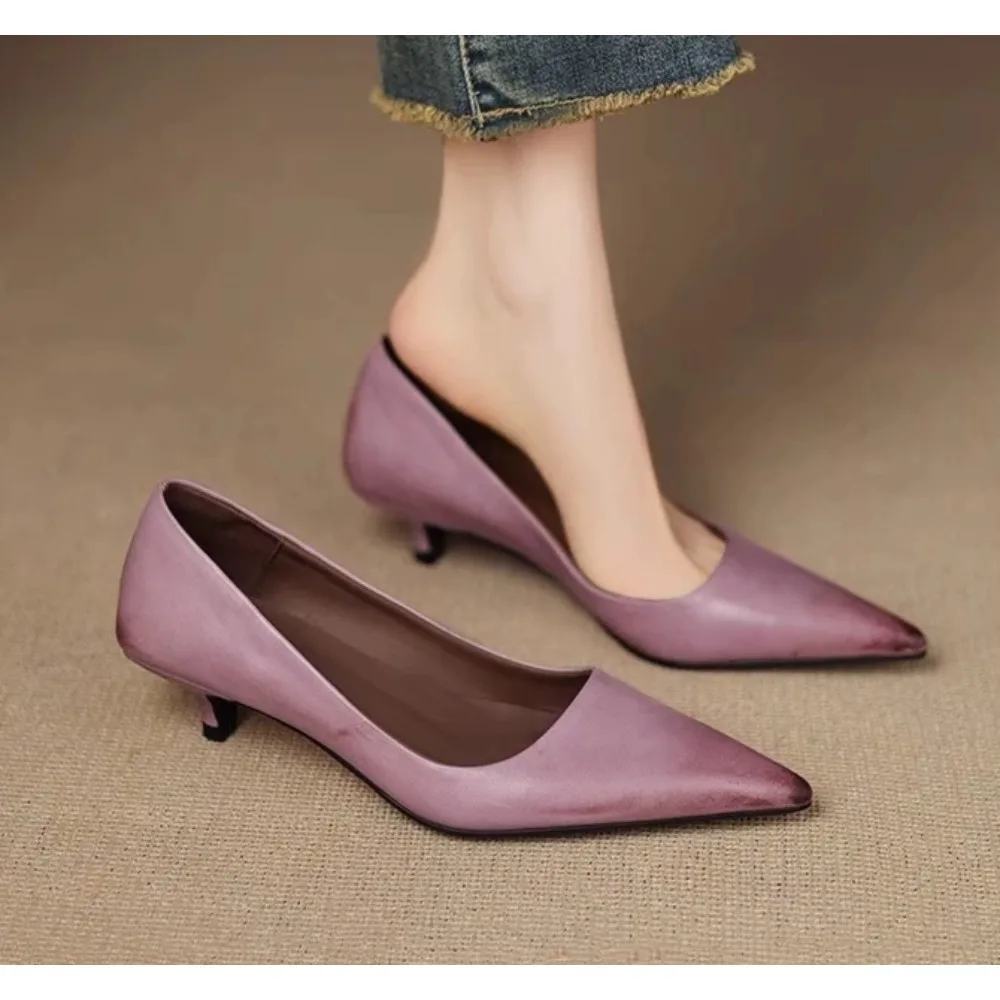 Sexy Pink Thin High Heels Pumps Women Pointed Toe Slip on Shoes Elegant Prom Wedding Stripper Ladies Dress Shoes