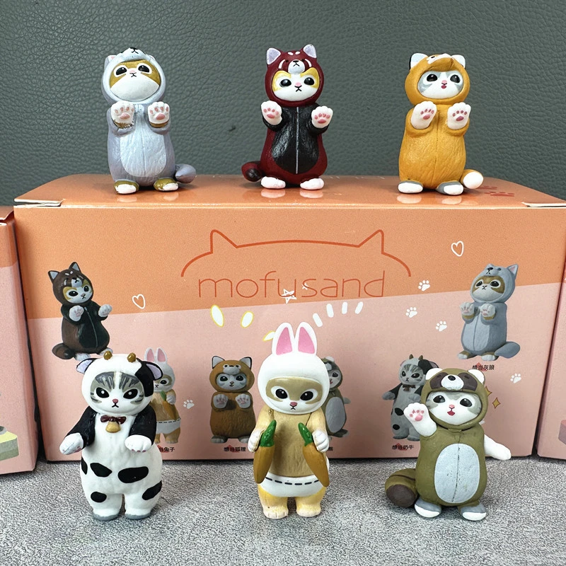

Mofusand кошки, одежда с лисой, слепая коробка, игрушки, милые фигурки, котенок, куклы, игрушки, украшение для рабочего стола, подарки для детей на складе