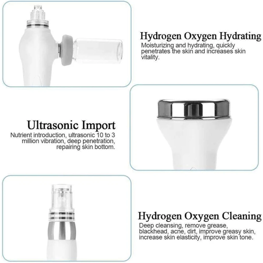 เครื่องไฮโดรเจนออกซิเจน 7 in 1 สำหรับทำทรีทเมนต์ผิวหน้า ทำความสะอาดล้ำลึก ยกกระชับผิว ฟื้นฟูผิว กำจัดสิวเสี้ยน ด้วยเทคโนโลยีวอเตอร์เดอร์มาเบรชั่น