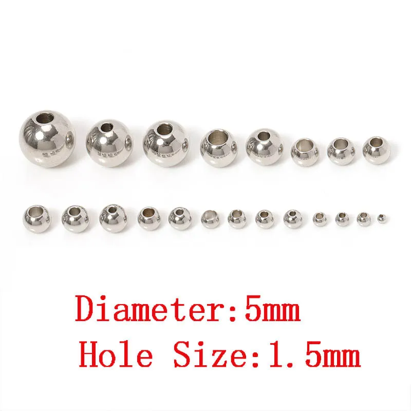 100 stks 2/3/4/5/6/8/10mm Metalen Spacer Kralen Ronde Kralen voor DIY Armband Sleutelhanger Hanger Sieraden Maken Accessoires