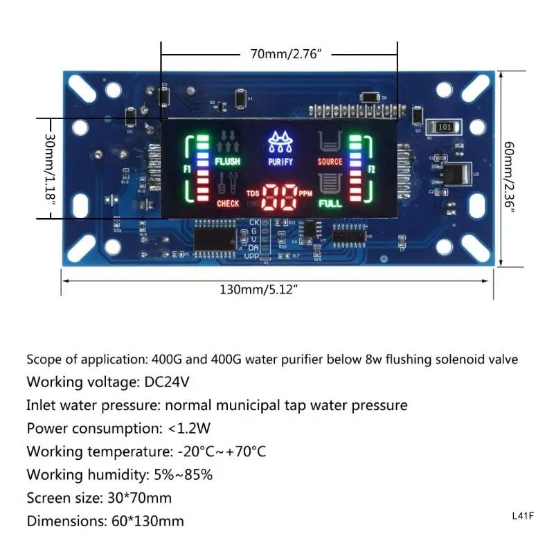 RO Reverse Osmosis Water Purifier Computer Board Board with Screen