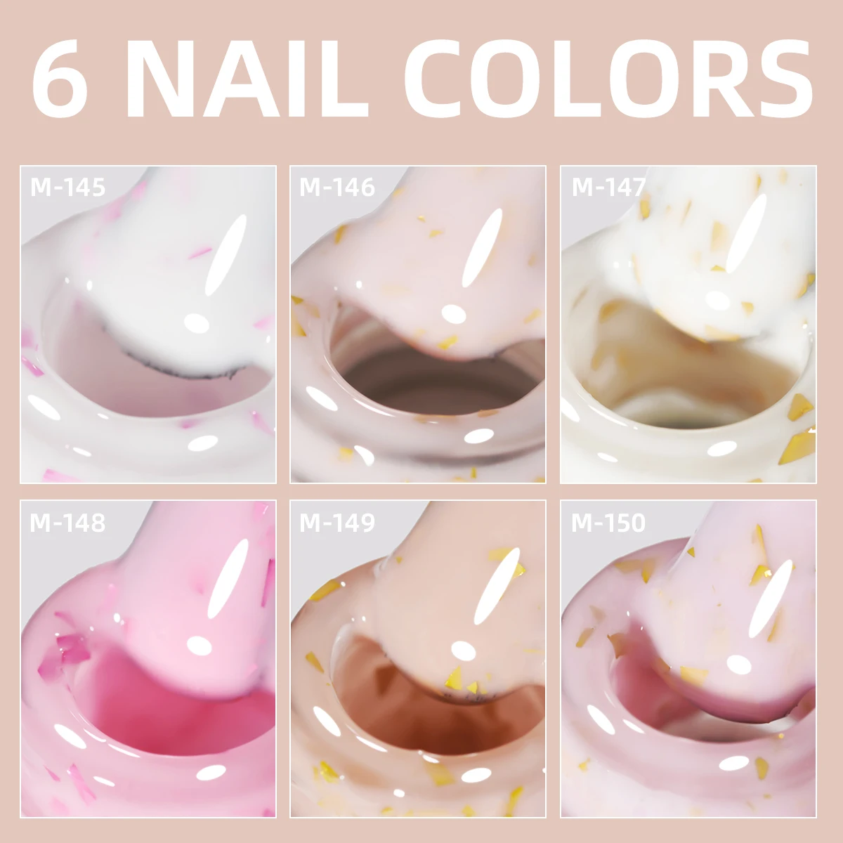 6 pçs 15ml creme esmagamento diamante gel conjunto colorido semi permanente arte do prego imersão uv led salão de beleza diy gel do salão de beleza para spr