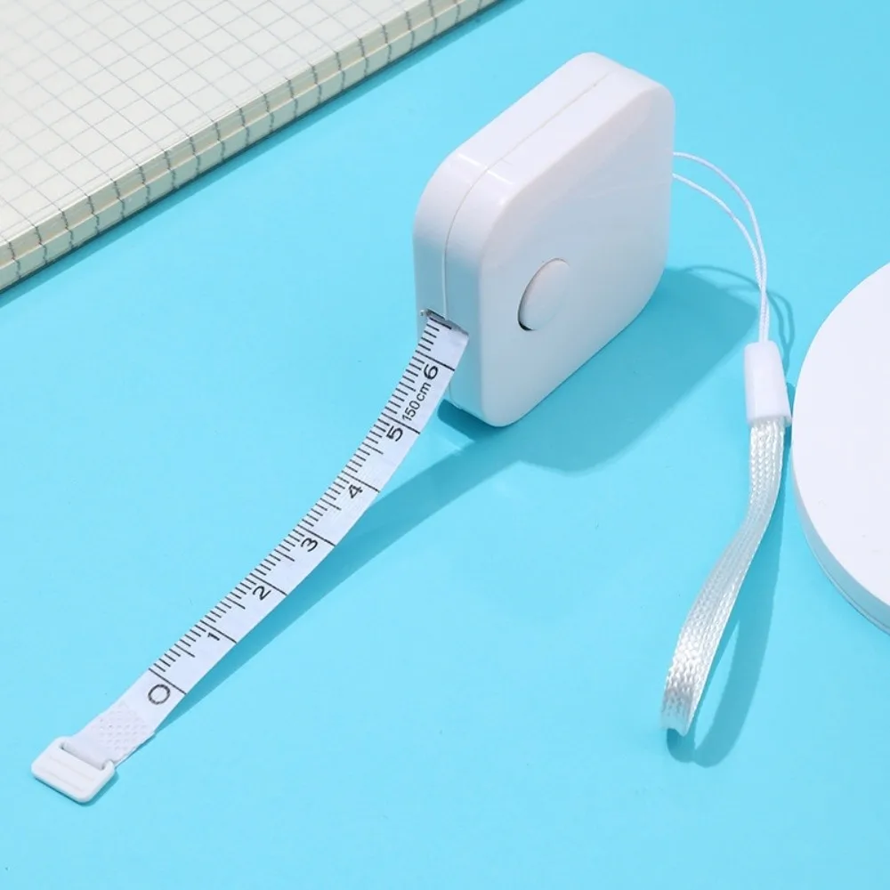 Dual Sided Scale Sewing Tape Measure Push Button Mechanism Retractable Design Retractable Tape Measure Flexible Material