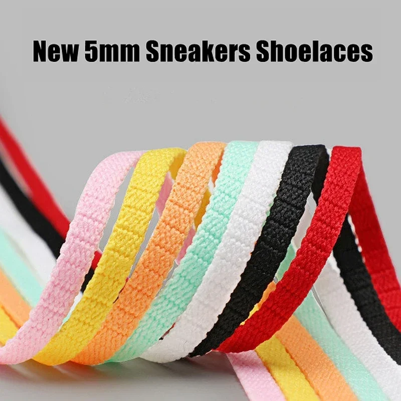 New Casual Sneakers tennis Shoelaces Width 0.5cm Flat Shoe Laces Rope Shoelace for Shoes 120/140/160CM Shoes Accessories 1Pair