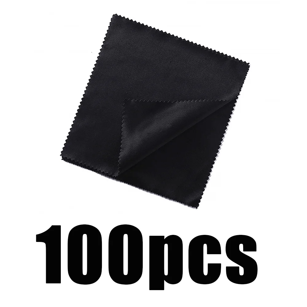 100pcs Reusable Microfiber Cleaning Thick Soft Cloth Suitable for Glasses Phone Camera Lenses and Smartphone Screen Cleaner Tool