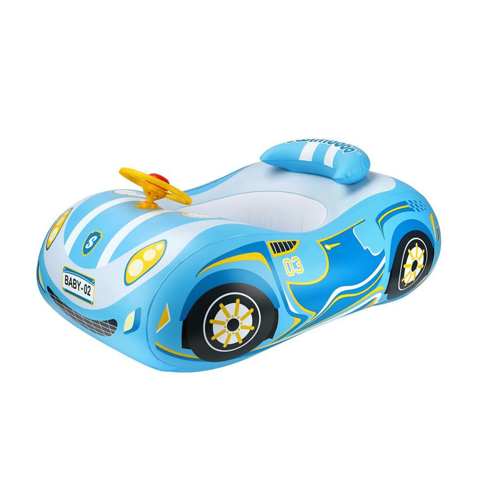 Cool รถเด็กว่ายน้ําที่นั่งลอยแหวน Inflatable ทารกลอยสําหรับฤดูร้อนเด็กว่ายน้ําเรือวงกลมเด็กวัยหัดเดินอาบน้ําน้ําของเล่น