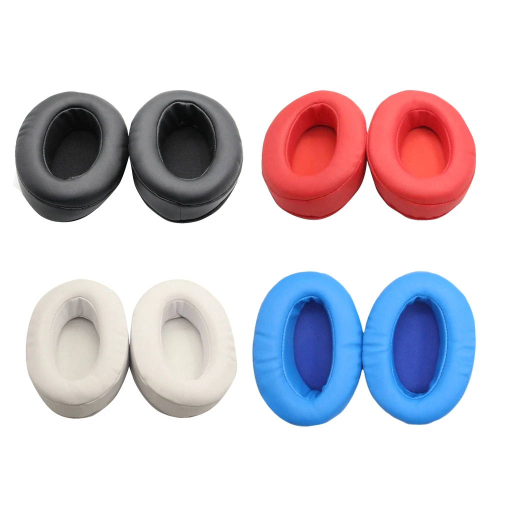 

40mm Round Ear Pads Large Cant Earshield Cushions Leather Headphone Cover Headset Earcaps