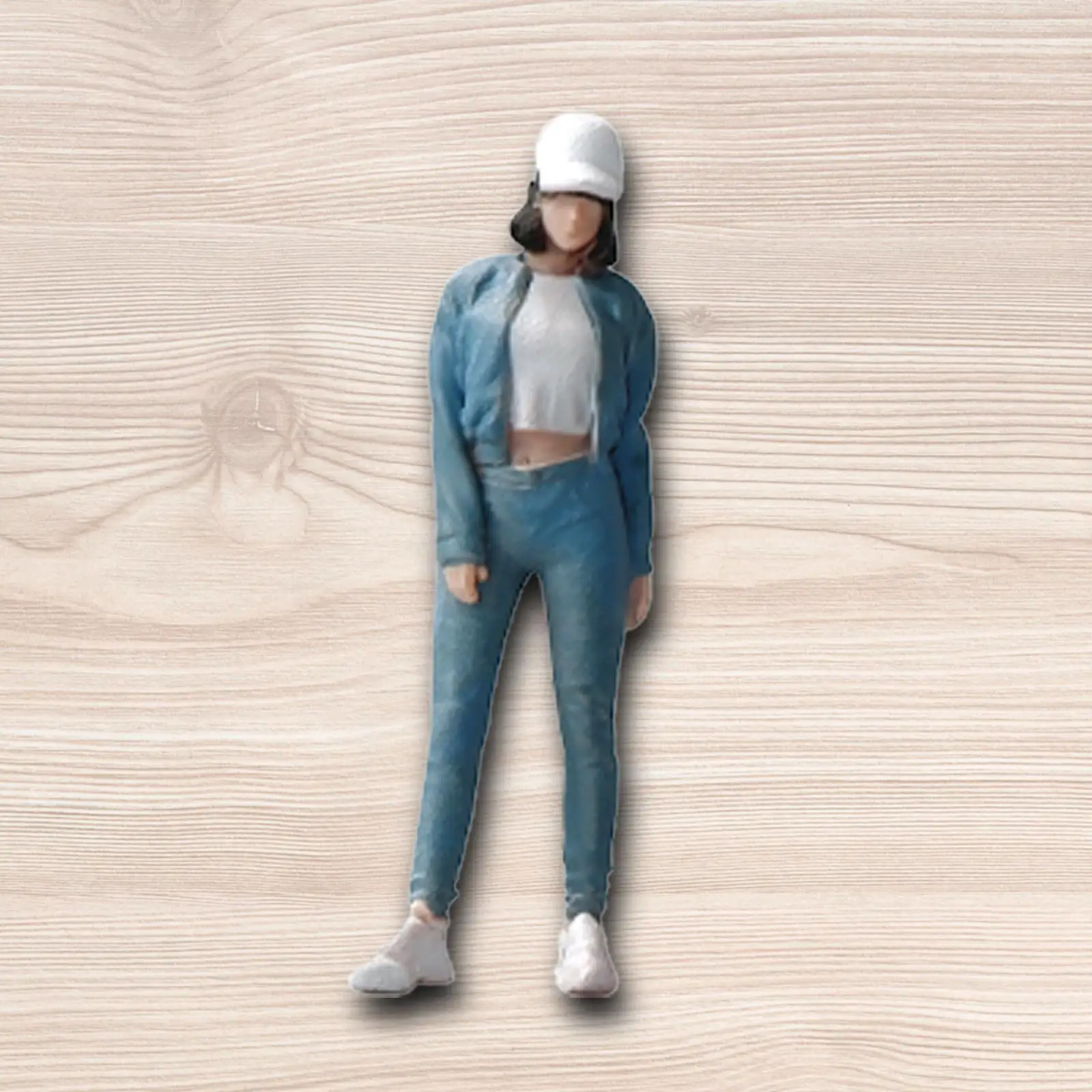 1/64 Ragazza Figura Foto Puntelli Tavolo di sabbia Layout Decorazione Figurina in resina
