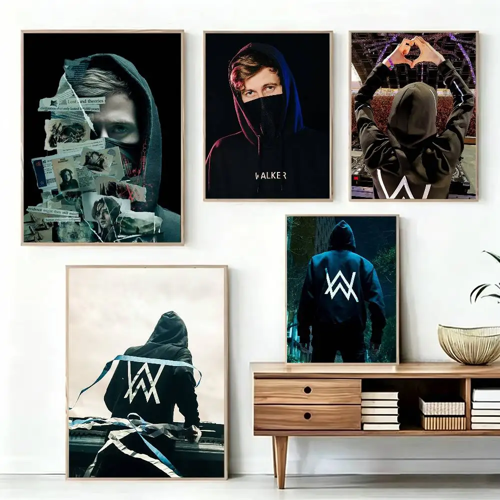 

Dj A-Alan W-Walker Poster Waterproof Wall Art Sticker For Bar Living Room Vintage Decor High Quality Print Gift