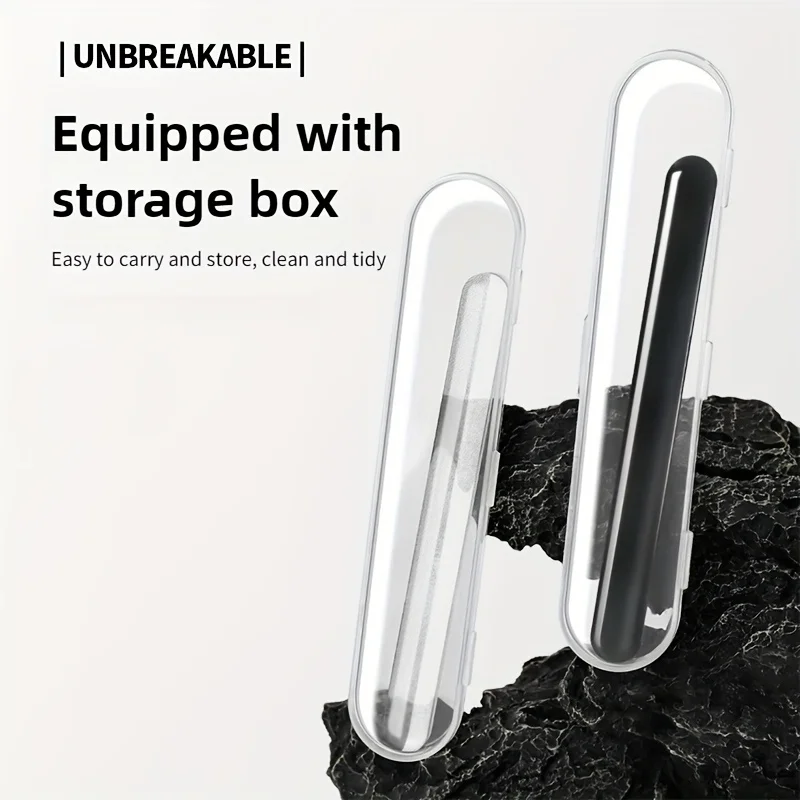 ナノガラスファイル研磨ストリップネイルファイルボックス、透明マニキュアトリムストリップマニキュアネイルアートツールネイルグルーミングギフト