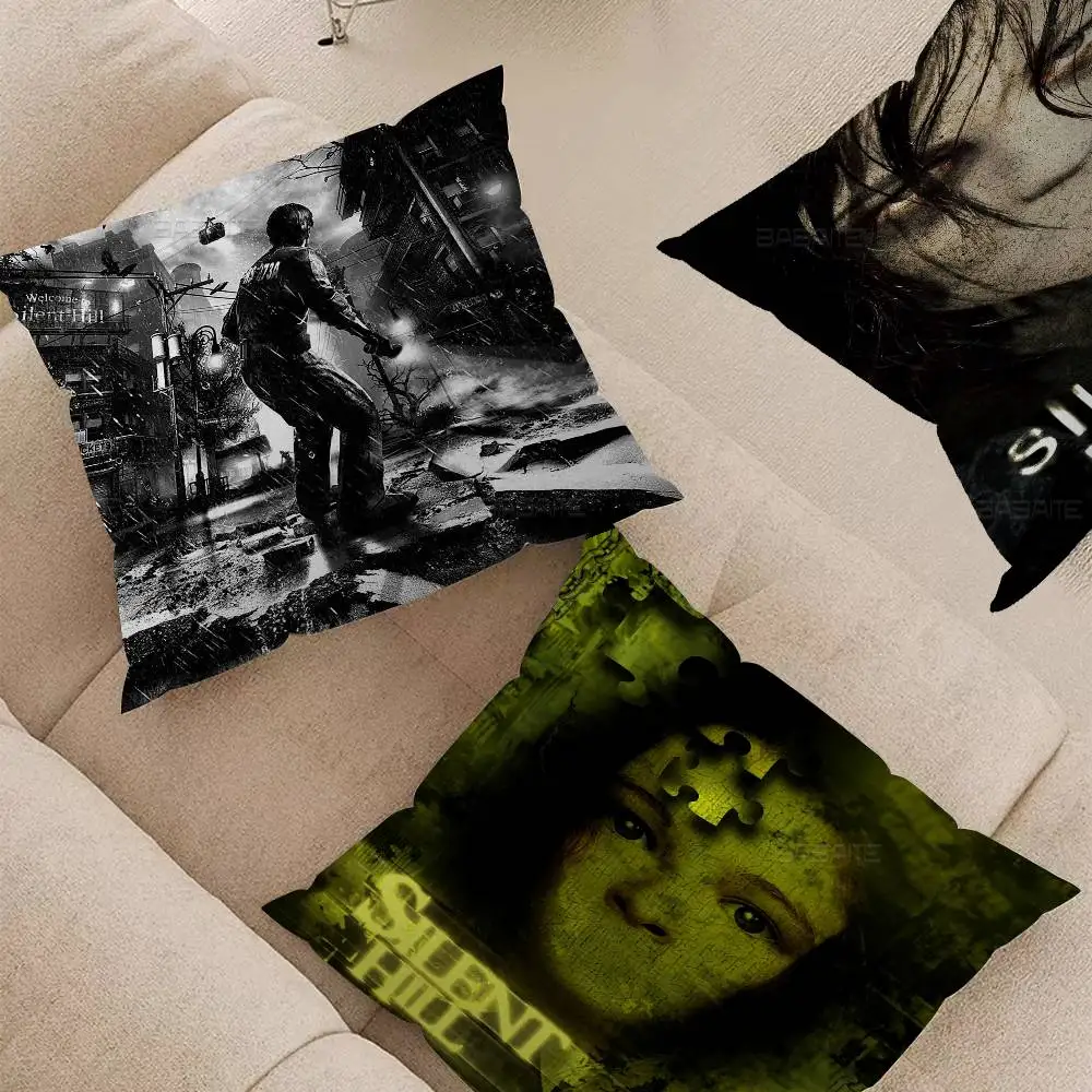 غطاء وسادة على شكل فيلم رعب كلاسيكي سايلنت هيل لغرفة النوم وغرفة المعيشة وغطاء وسادة مزخرف للأريكة