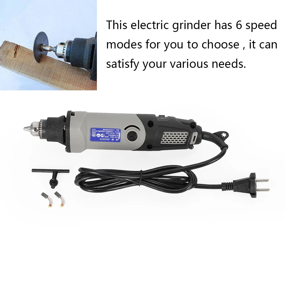 Electric Grinder 400W 220V Rotary Grinding Kit for Carving Cutting Grinding Slicing Polishing Punching