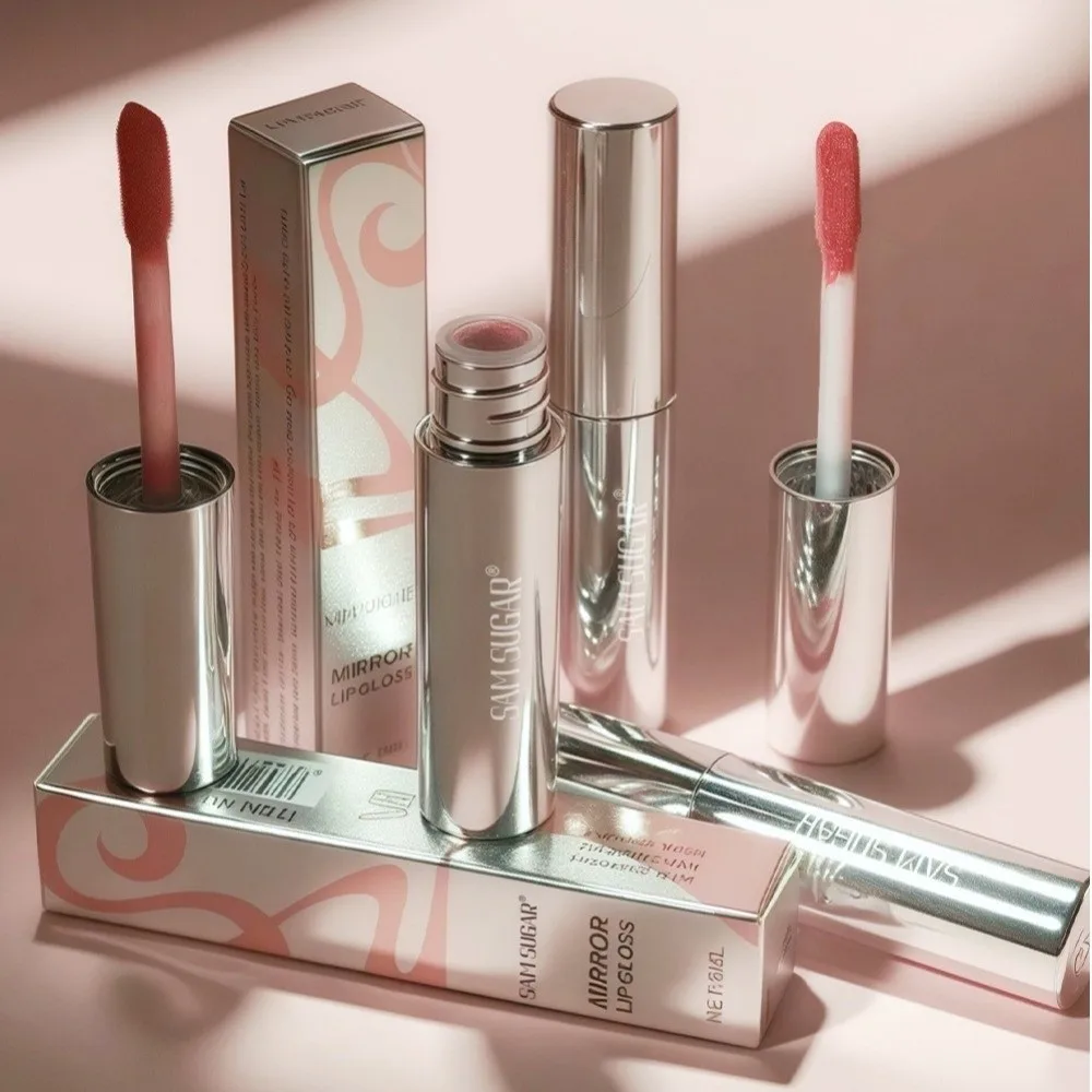 New Moisturize Lip Glaze Plumping Effect Liquid Peptide Lip Gloss Long-lasting Glossy Finish Lip Makeups Daily Use Lip Makeups