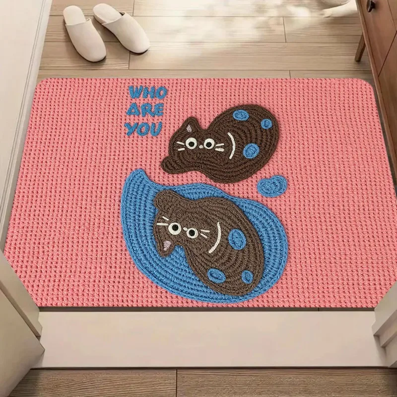 Rosa Stadtteppich für Mädchen, Raumdekoration, Kinderspielmatte, Kinderzimmer, Wohnzimmerteppich, Bodenmatte, Geschenkidee, Küchenmatte, Willkommensmatte