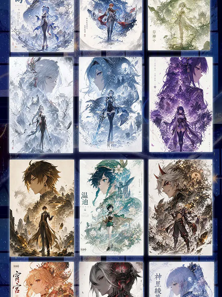 Wholesale 2026 Newest PGu Culture Genshin Impact A6 Size Board Goddess Character Collection Cards TCG Tendy Toys Birthday Gifts