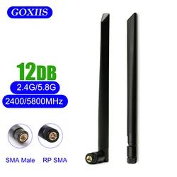 Antena WIFI de doble banda para amplificador, enrutador WLAN, 2,4 Ghz, 5,8 Ghz, 10dbi, Universal