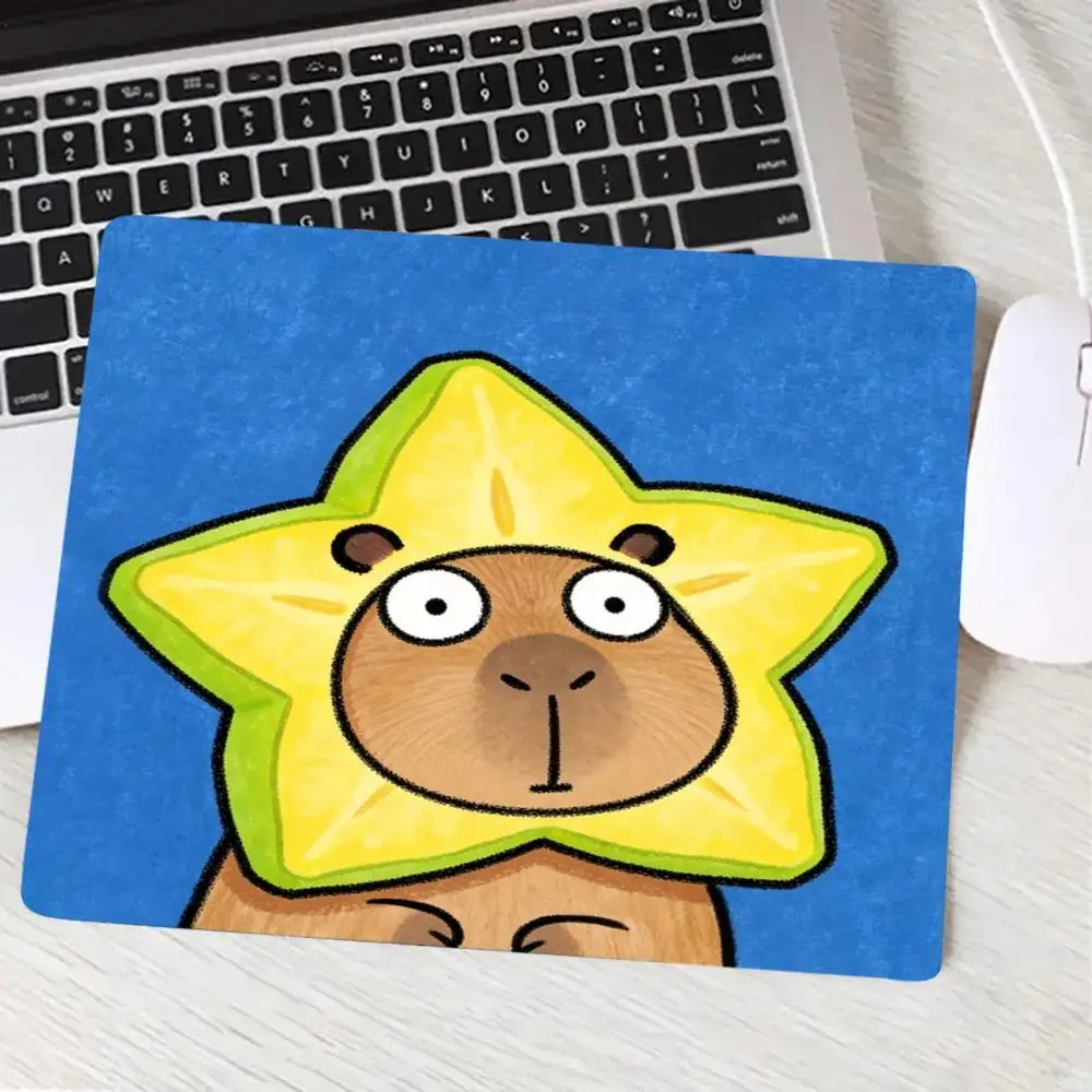 

Cute Kapibala Mouse Pad 40X45 Large Square Computer Office Game Table Mats Rubber Anti-slip Laptop Mousepads Small Desk Pads