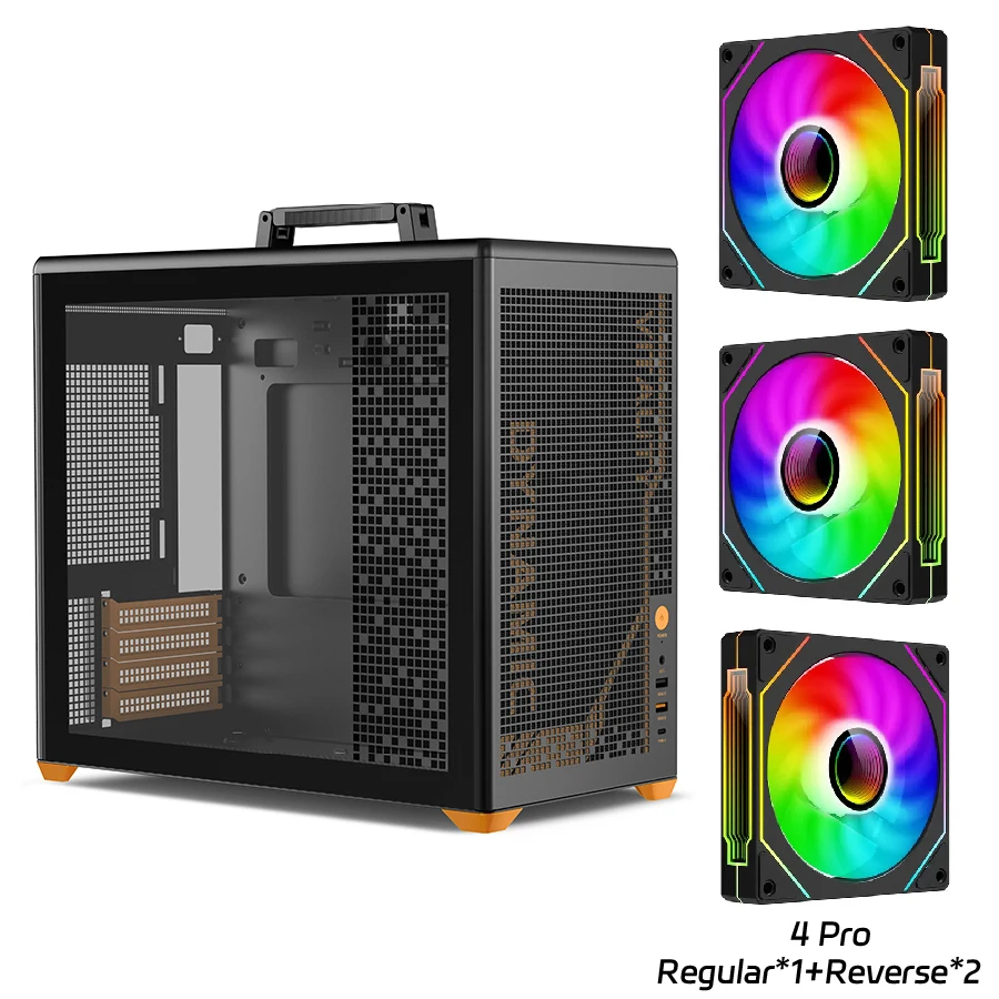 PowerTrain X-GAMERX P80 PC case ITX MATX Transparent side 240