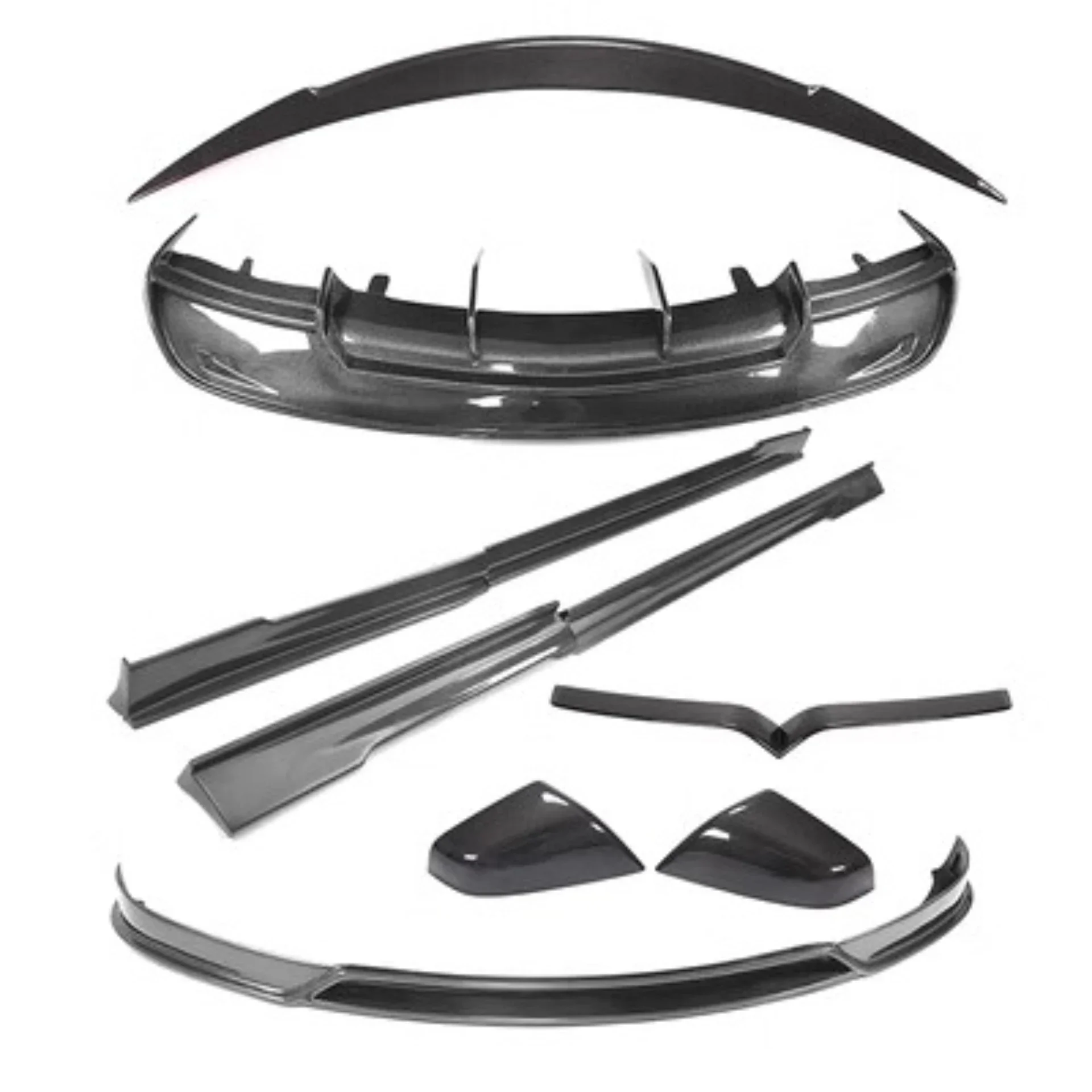 

Carbon Fiber Front Shovel Rear Lip Tail Wing Side Skirt for Tesla Model S 14-21 Rearview Mirror Cover Grille Trim Surround