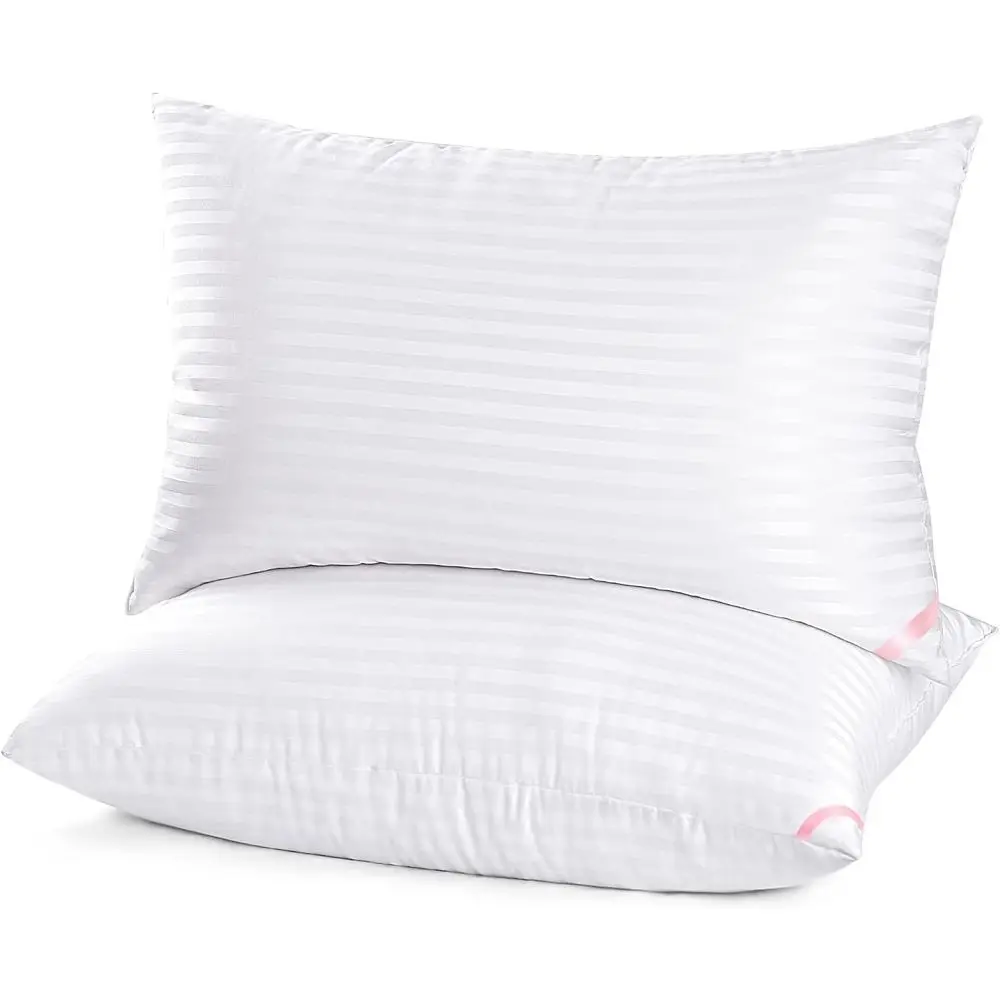 Luxury Stand Pillows for Side & Back Sleepers, Hypoallergenic Microfiber, 20x26